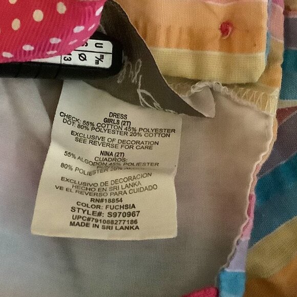 Emily Rose Seersucker Flip Flop Dress 2T Rainbow Striped With Polka Dot Bow - Picture 4 of 13